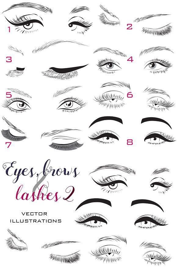 Eyebrow clipart fake. Woman eyes and lashes