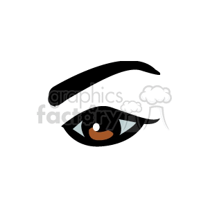 A close up with. Eyebrow clipart single eye