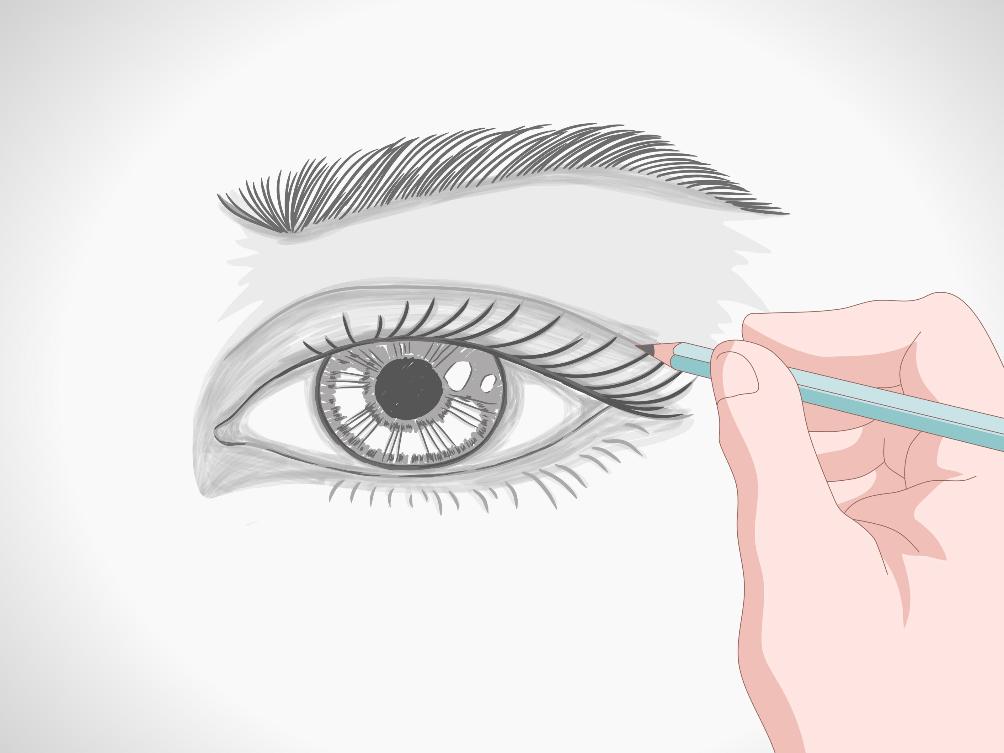 How to draw a. Eyebrow clipart single eye