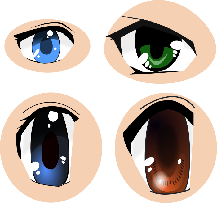 Anime eyes svg images. Eyebrow clipart vector