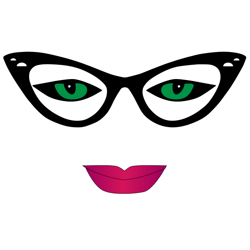 Eyeglasses clipart cateye glass. Faces to transfer fabric