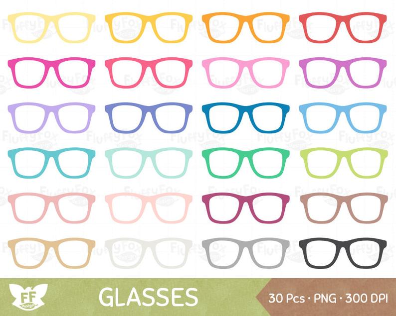 eyeglasses clipart colorful glass