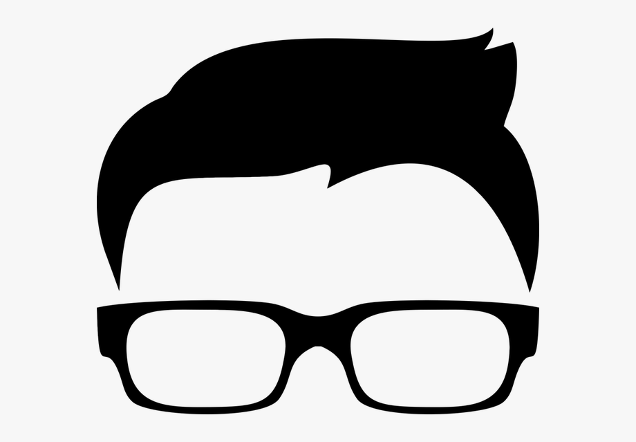Eyeglasses clipart cool hair. Boy with glasses silhouette