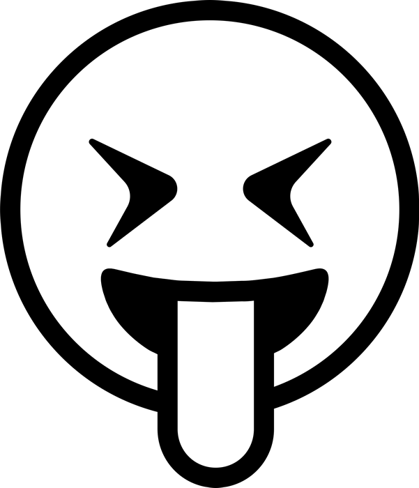 Eyeglasses clipart cracked. Tongue out emoji rubber