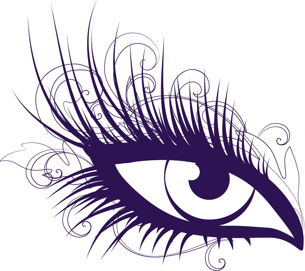 eyelashes clipart purple eye