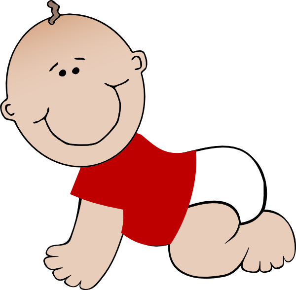 Bay with red shirt. Face clipart baby boy