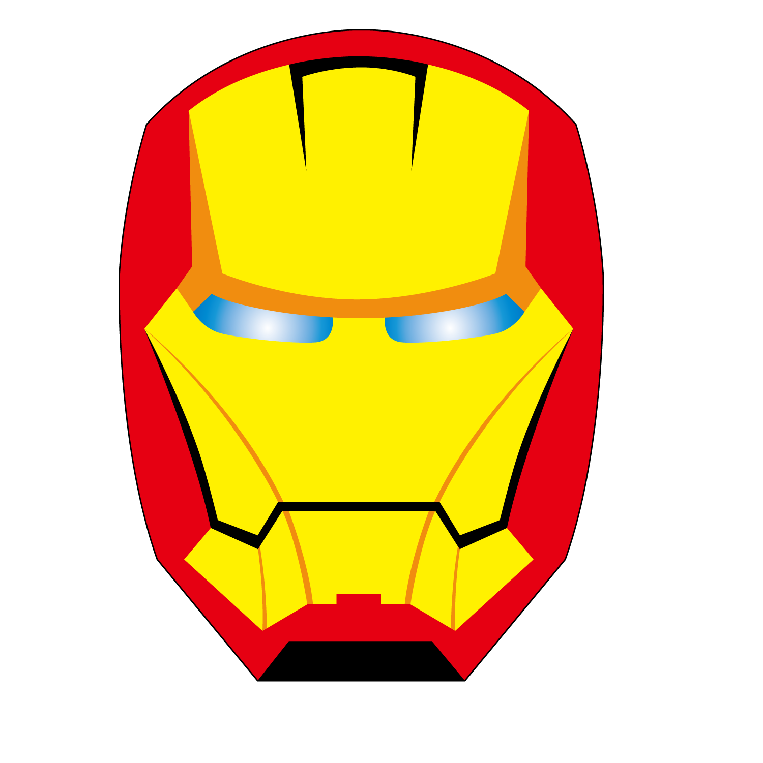 Face clipart ironman. Iron man spider superhero