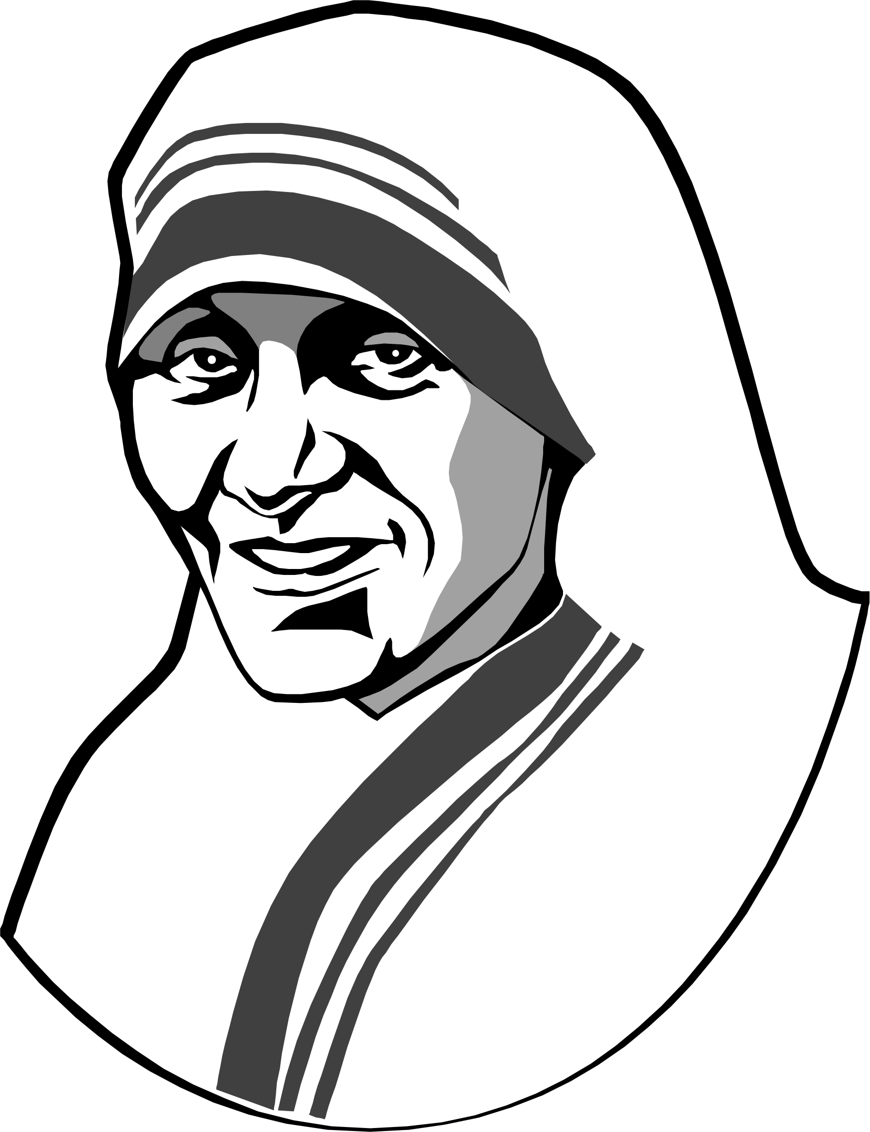 mother clipart black and white