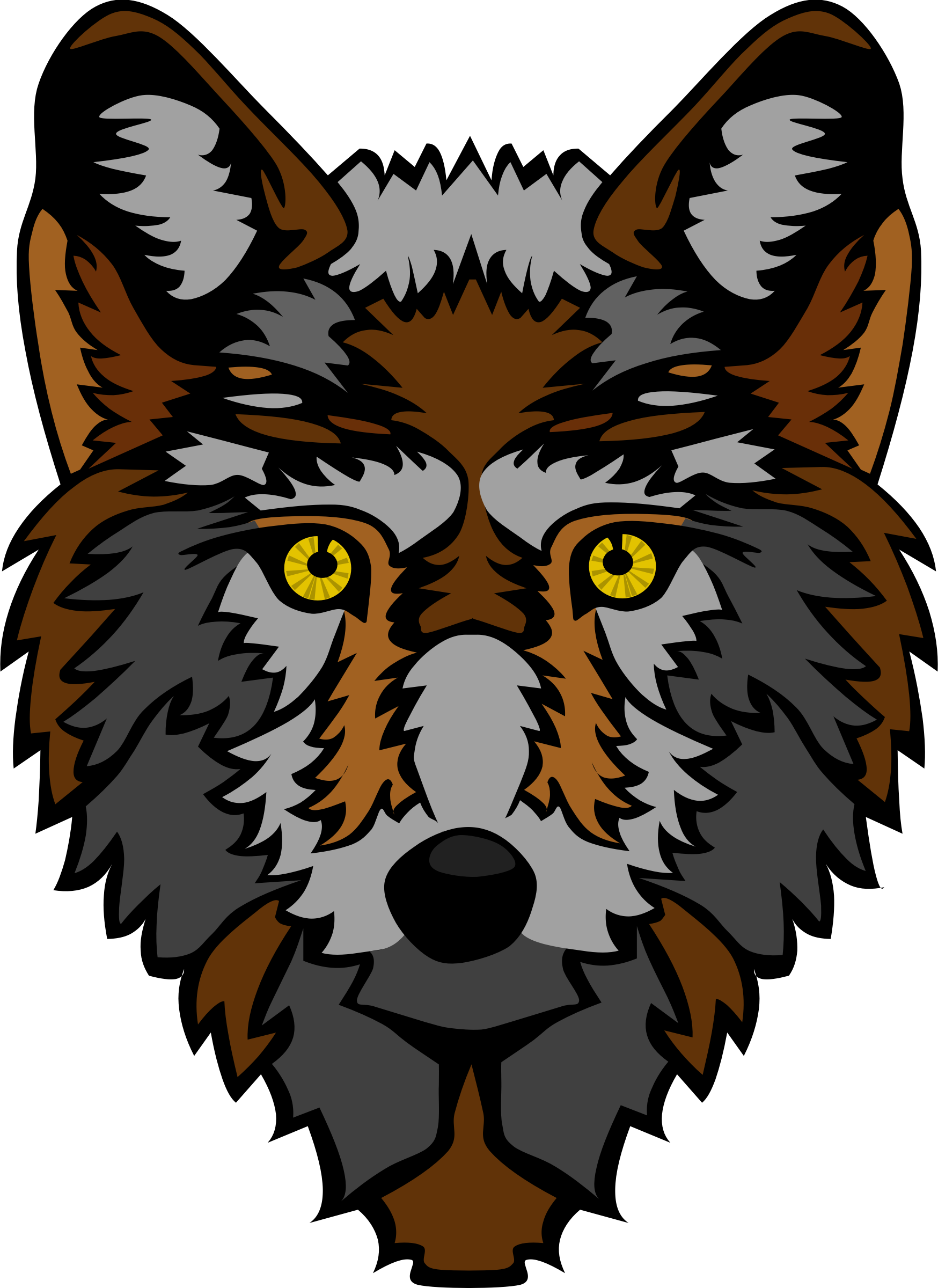 face clipart wolf