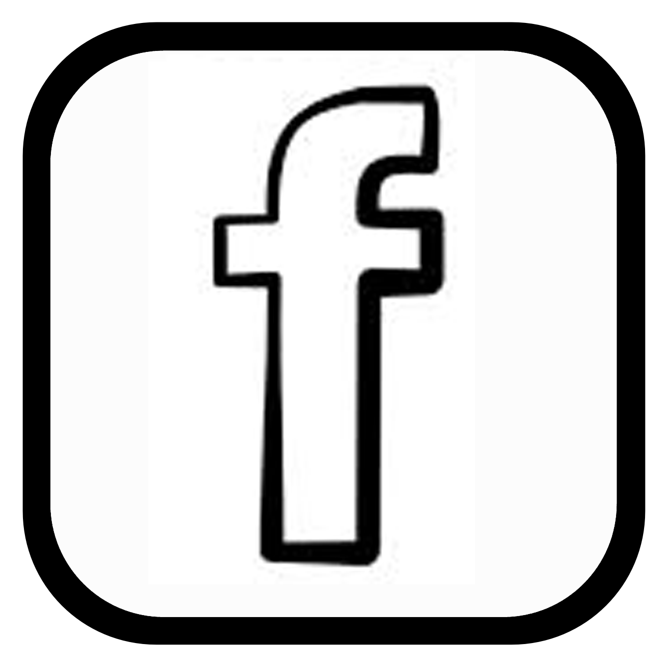 facebook clipart black and white