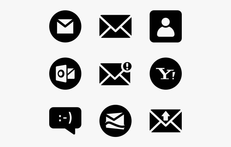 Facebook clipart inbox. Email and instagram icons