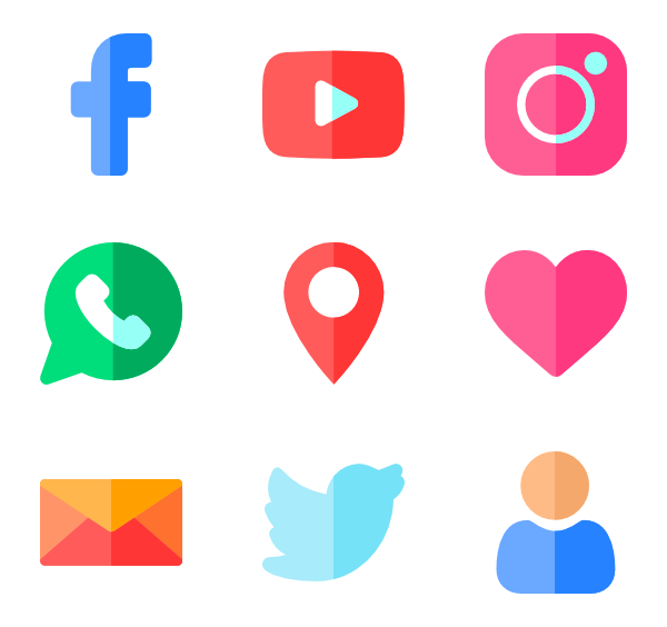 Social media logos free. Facebook twitter instagram icons png