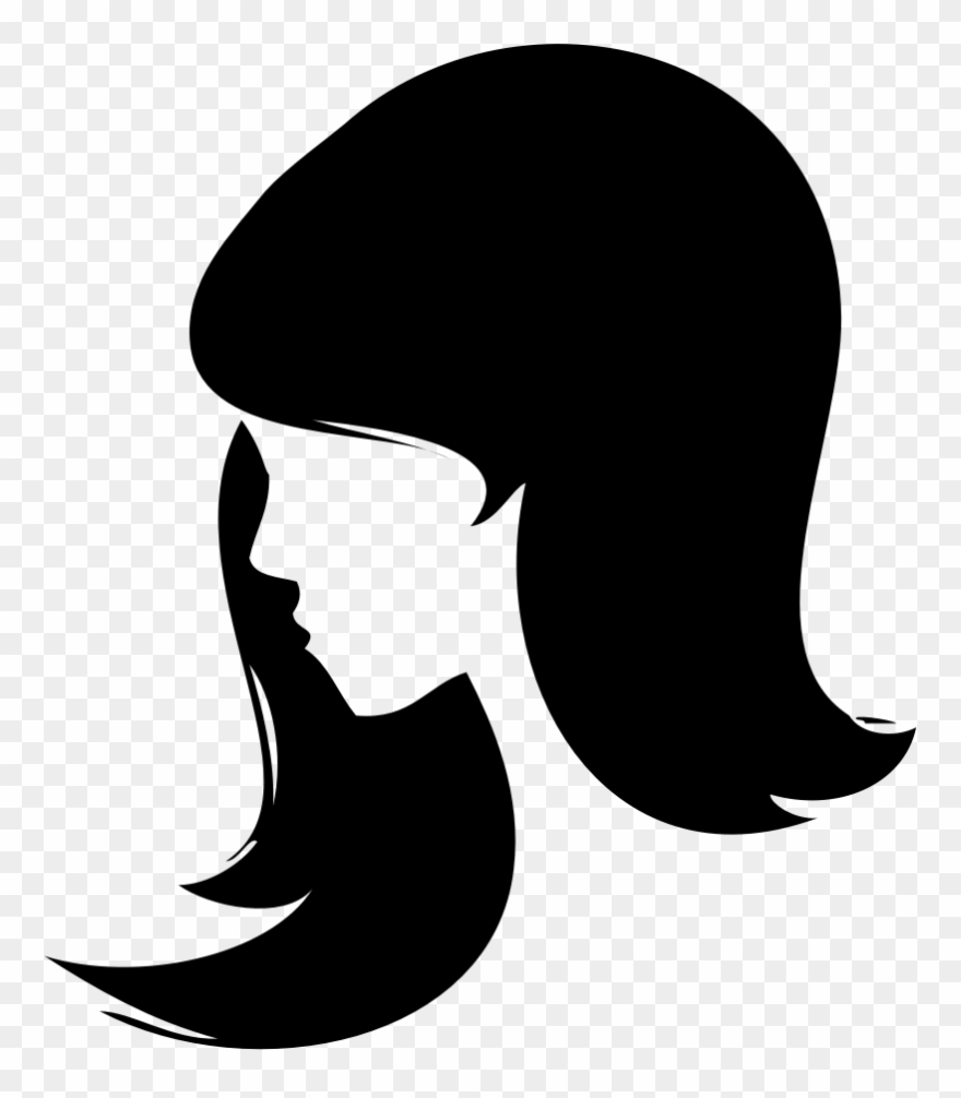 Woman silhouette drawing female. Faces clipart women's face