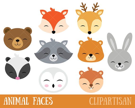 faces clipart woodland