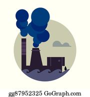 Eps illustration air pollution. Factories clipart contamination