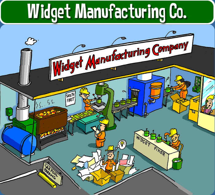 Widget manufacturing co recycle. Factories clipart recycling factory