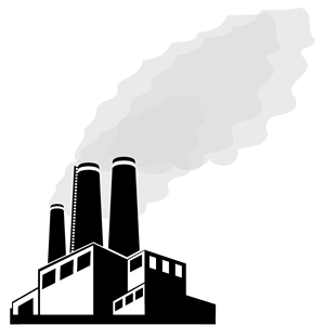 factory clipart smog