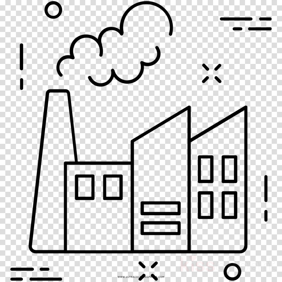 Cartoon paper . Factory clipart drawing