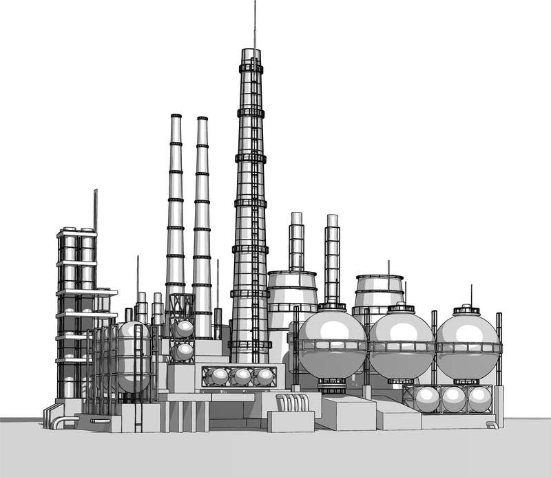 factory clipart petrochemical