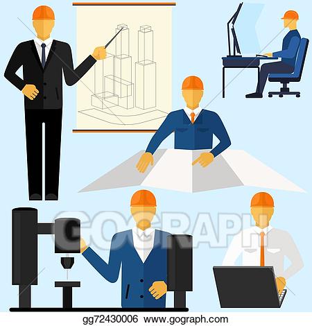 Factory clipart production process. Vector stock of manufacture