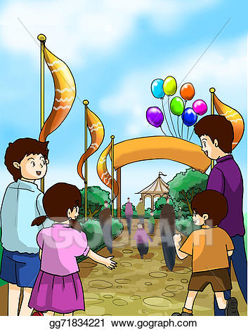 Fair clipart child. Stock illustration kids and