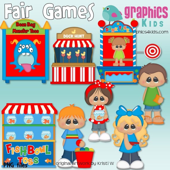 Fair clipart clip art. Games digital for scrapbooking