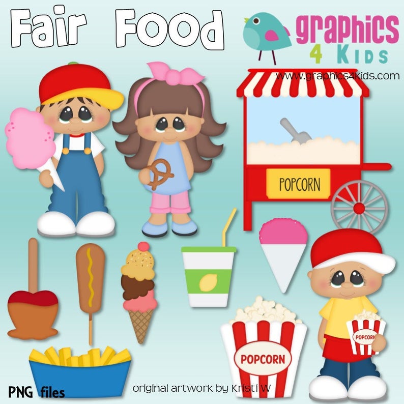 Food digital for scrapbooking. Fair clipart clip art