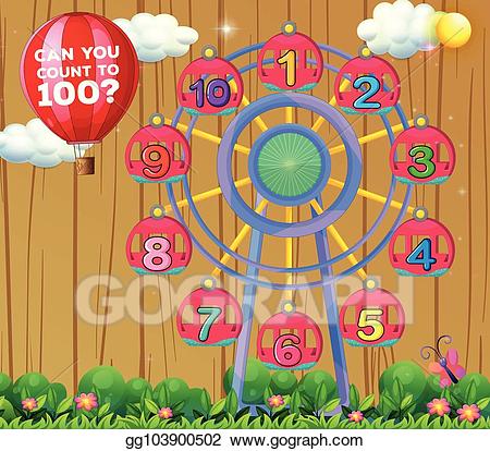 Vector mathematics count number. Fair clipart fair scene
