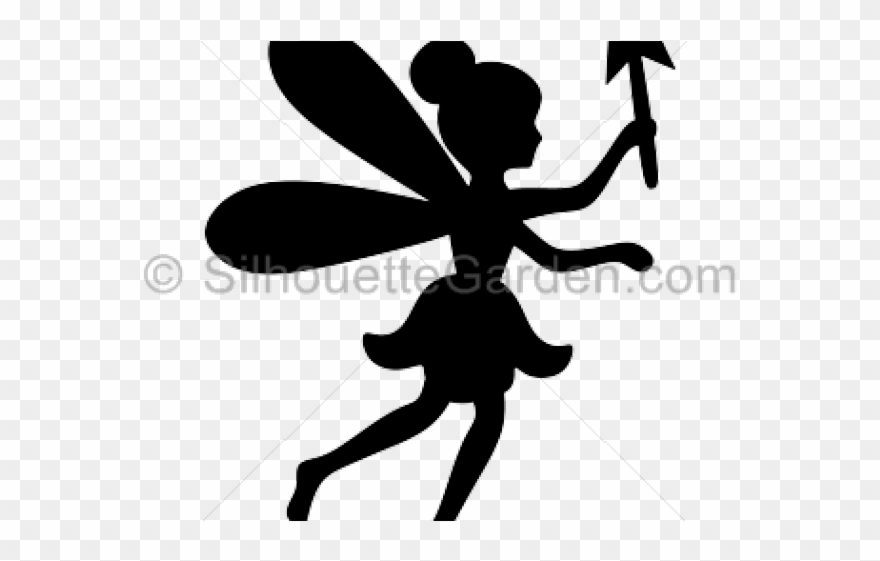 Fairy silhouette svg file. Fairies clipart faerie