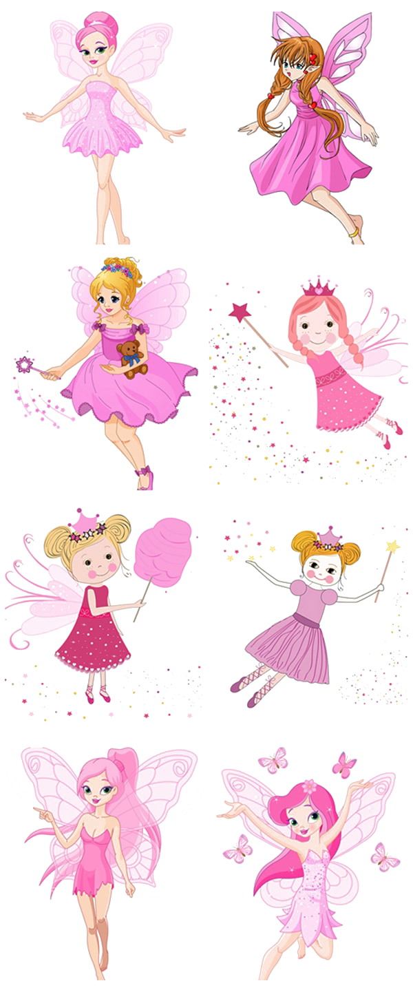 Cartoon illustration transprent png. Fairies clipart flower fairy