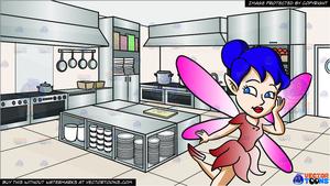 A sweet fairy with. Fairies clipart kitchen
