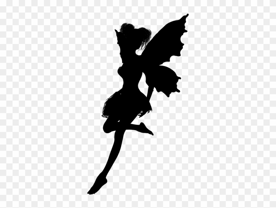 Fairy silhouettes pixie silhouette. Fairies clipart pixies