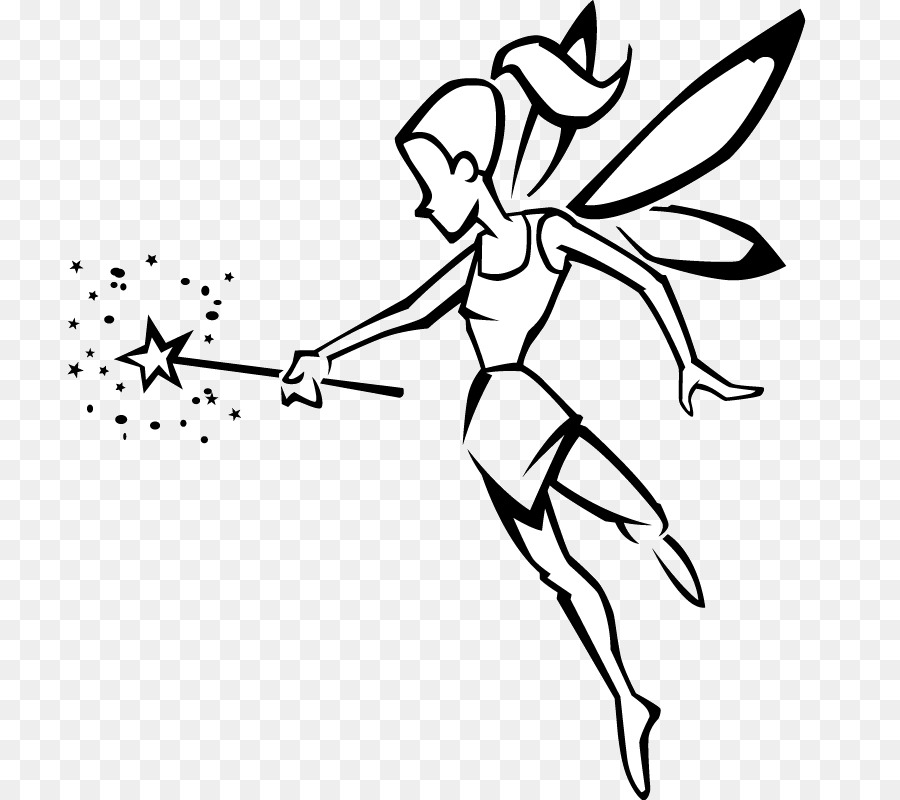 Fairy clipart black and white. 