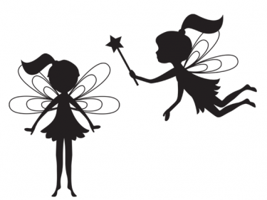 Black and white free. Fairy clipart outline
