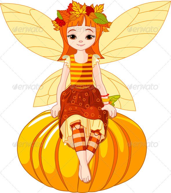 fairy clipart pumpkin