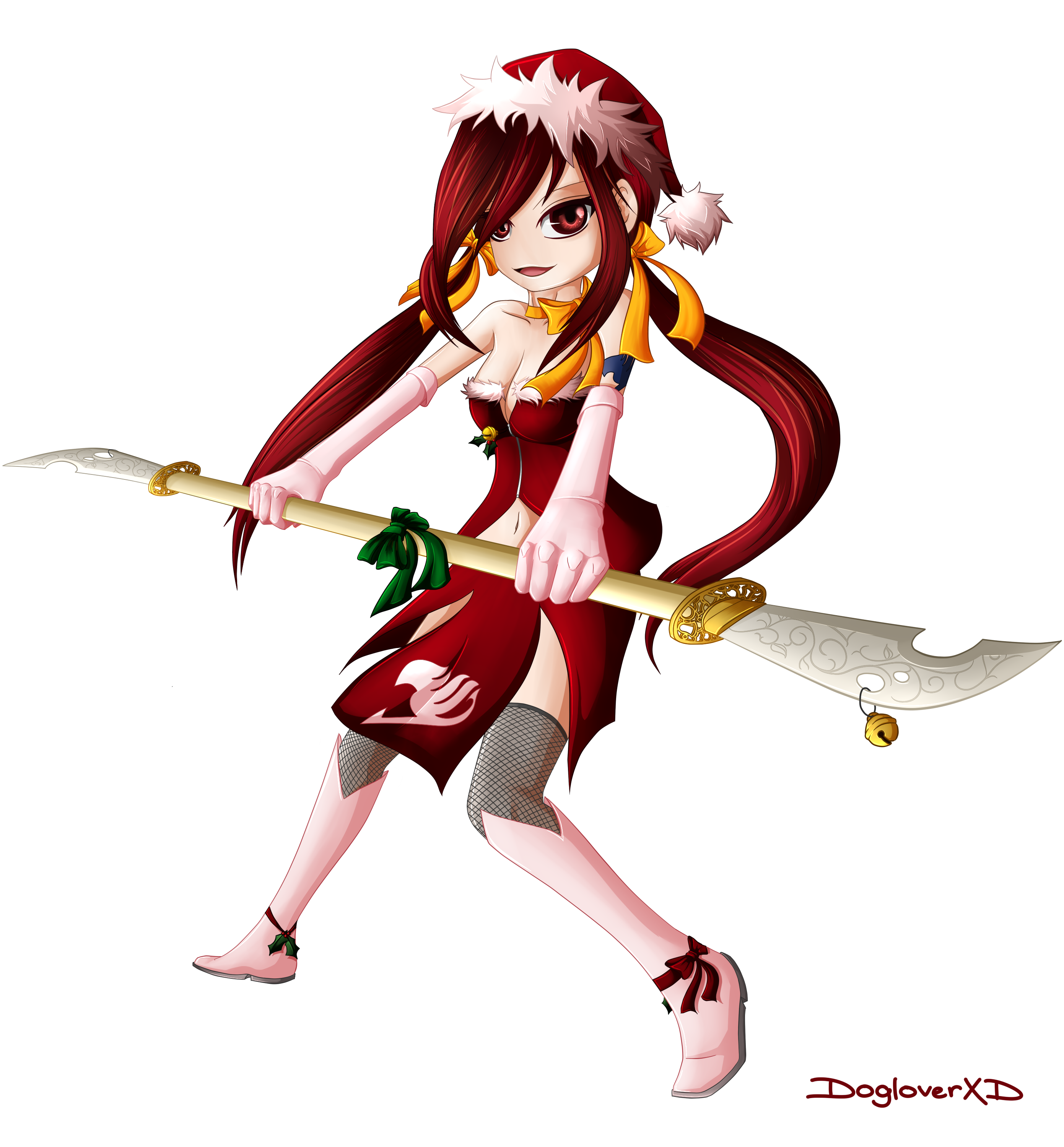 Fairy clipart xmas. Tail erza scarlet by