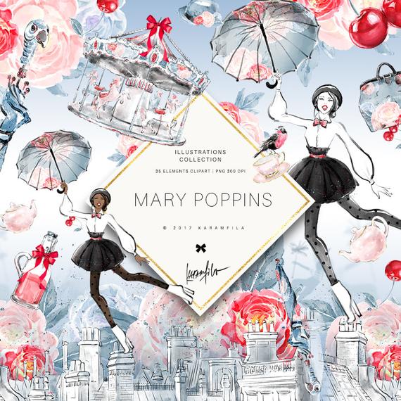 Fairytale clipart carousel. Mary poppins london fashion