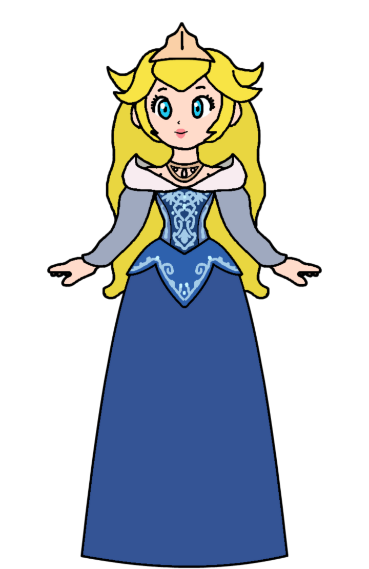 Peach aurora designer doll. Fairytale clipart fairy tale