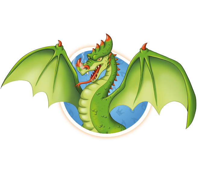 fairytale clipart green dragon