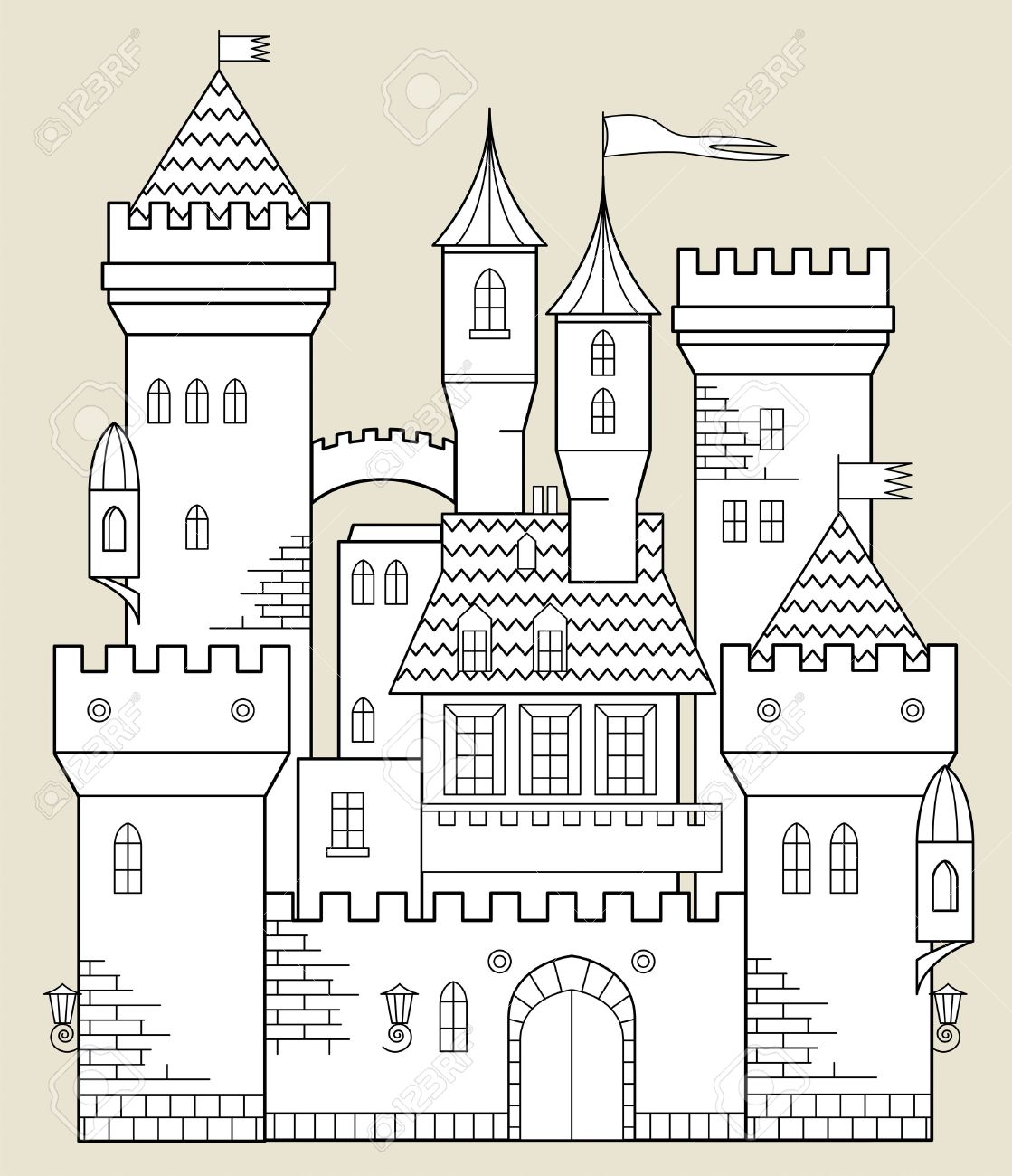 fairytale clipart huge castle