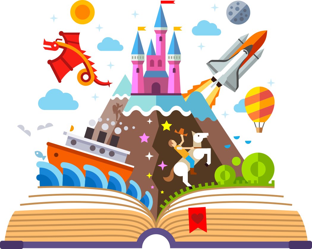 fairytale clipart open book