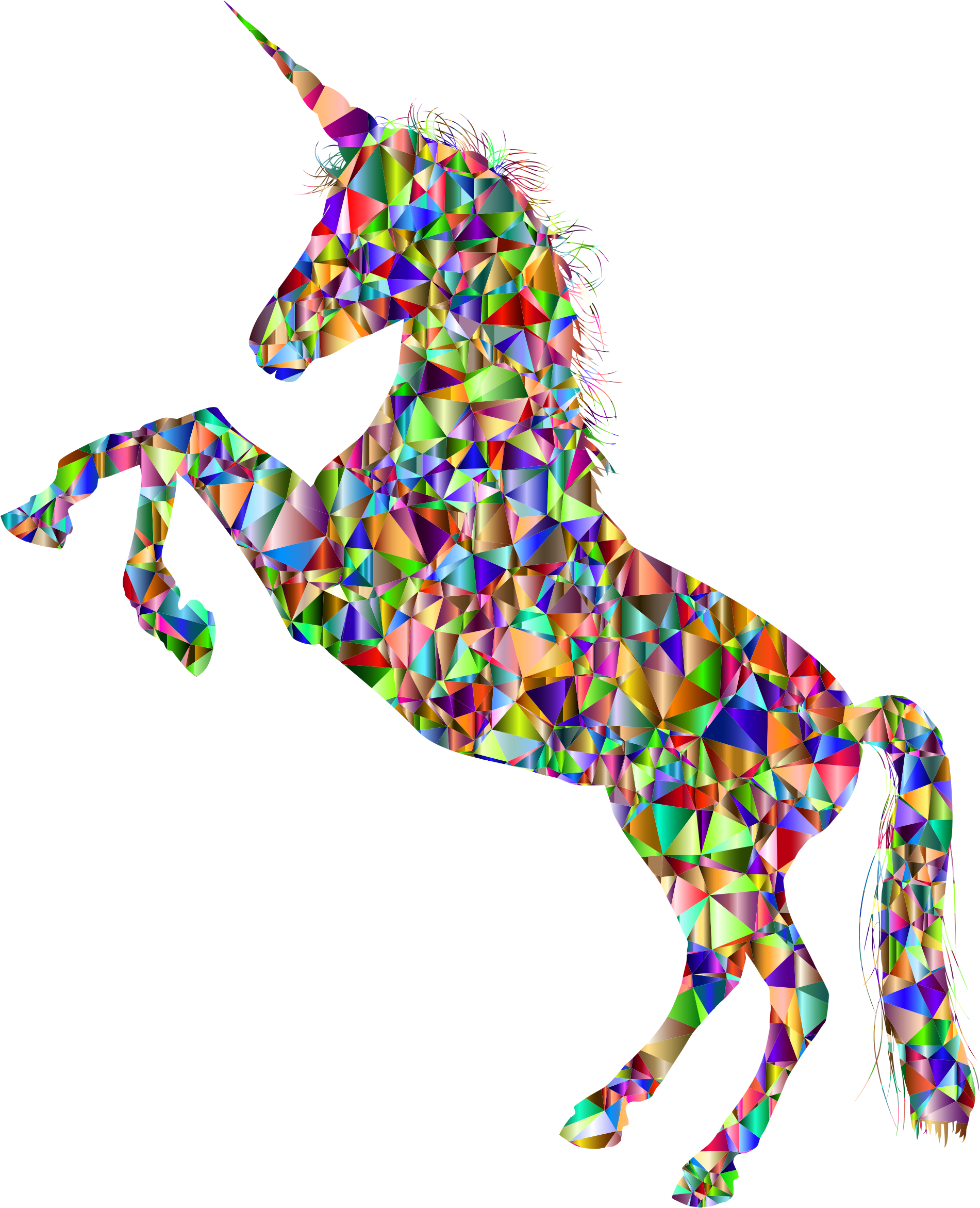 Vivid chromatic silhouette big. Fairytale clipart unicorn