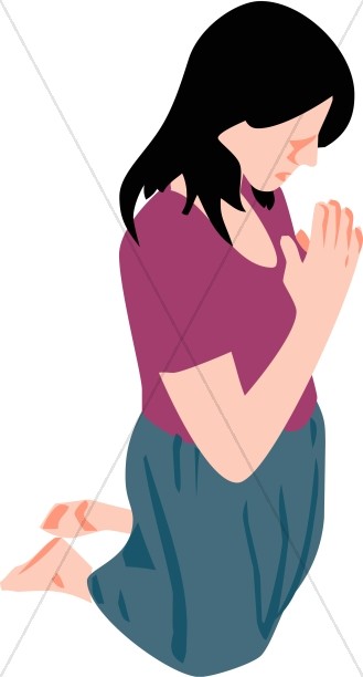 A woman s prayer. Faith clipart humble person