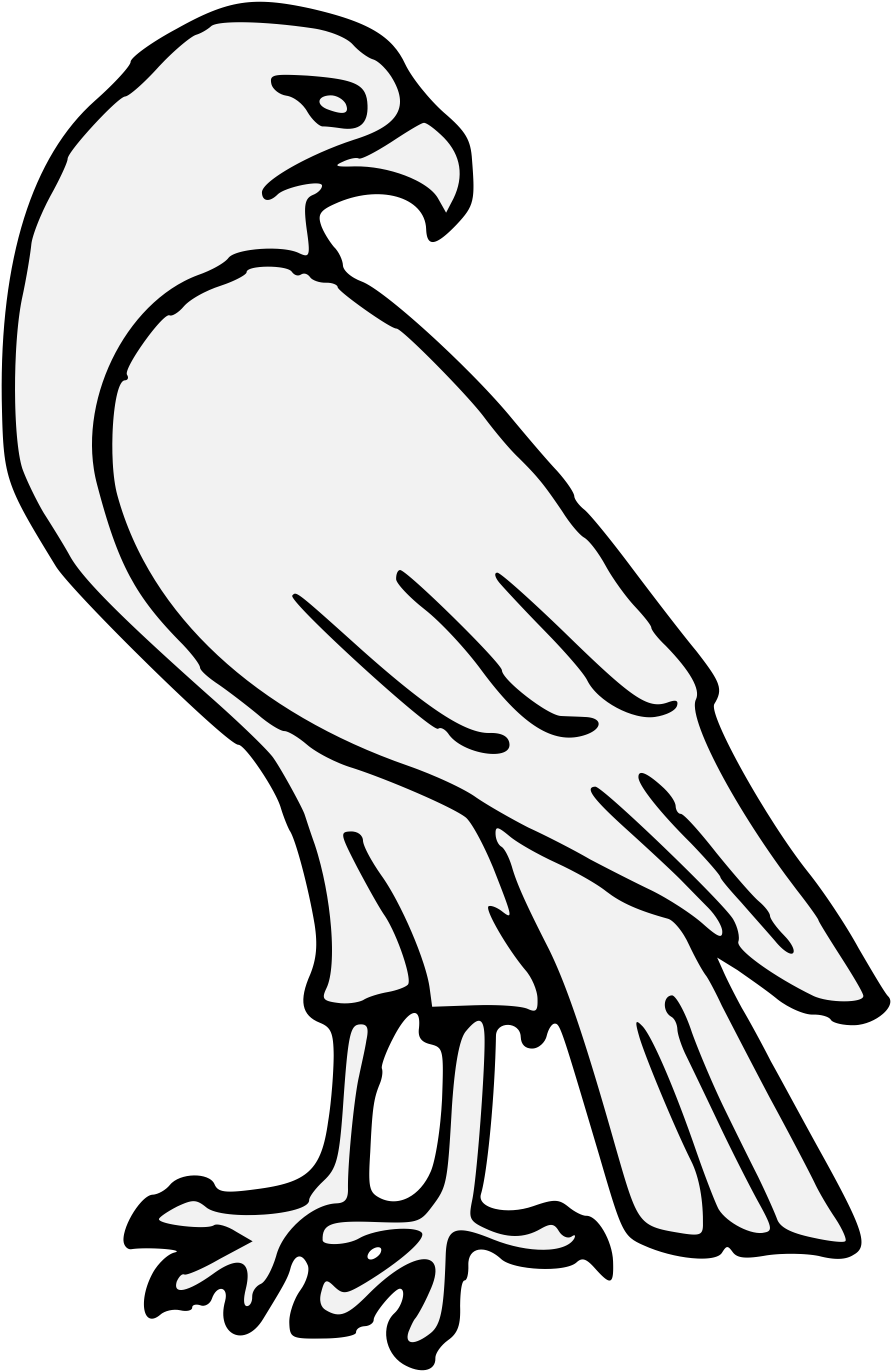 Falcon clipart simple. Pdf easy drawing full