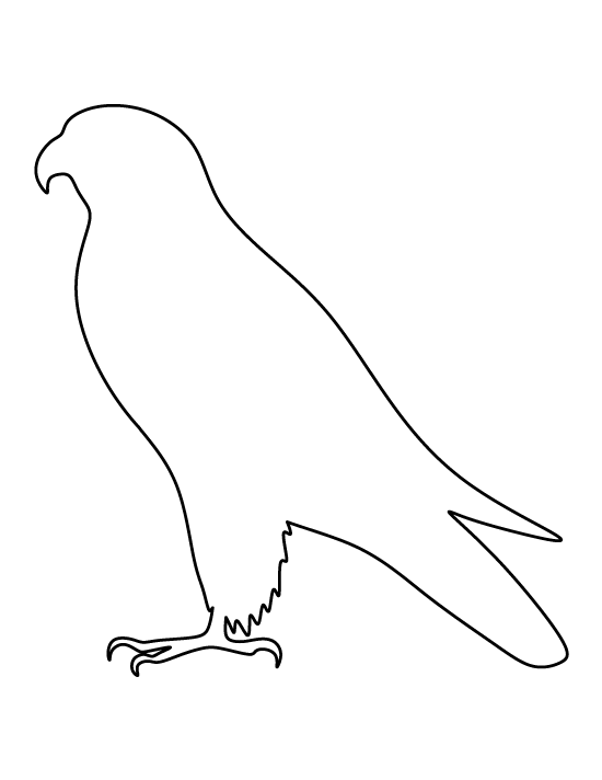 falcon clipart stencil