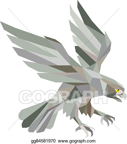 falcon clipart swooping