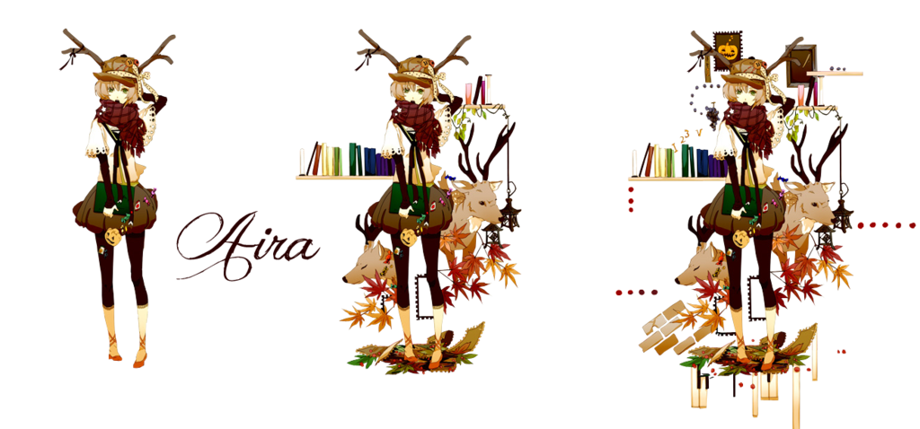 Render by nekoaira on. Fall clipart autumn girl