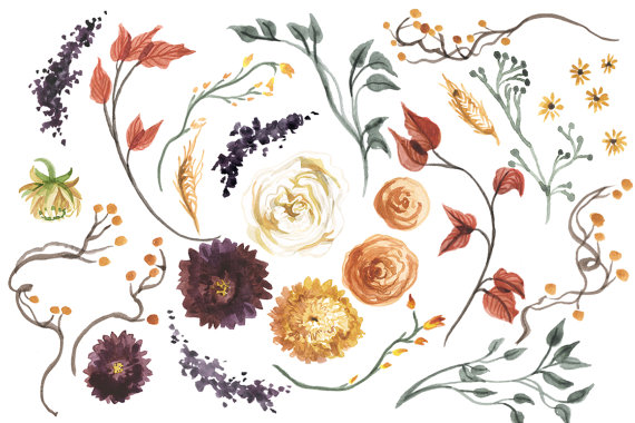 fall clipart floral