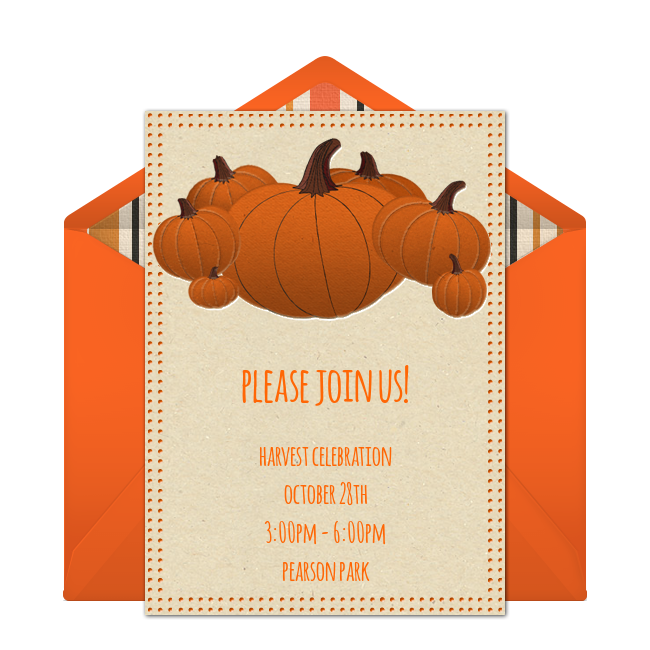 Fall clipart harvest party. Free pumpkin patch invitations
