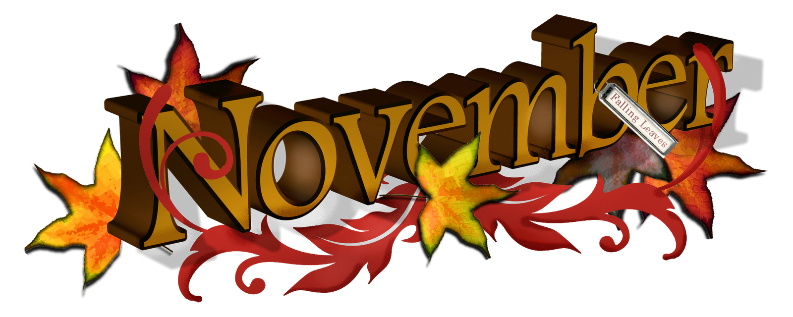 fall clipart november themed